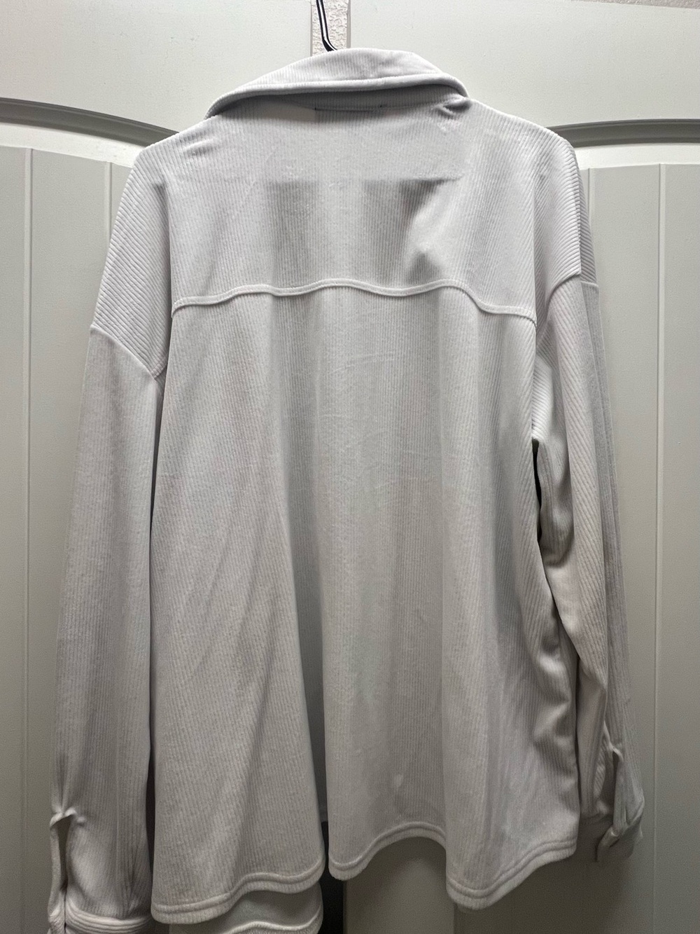 Fred David Off-White Ribbed Snap-Front Cardigan - Picture 2 of 2